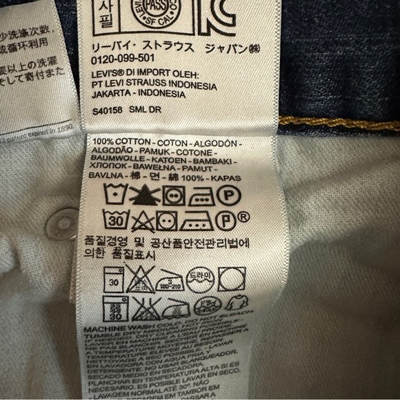 Levi's 505 Jeans Mens 36x30 Blue Distressed Regular Fit Straight Classic Denim - Picture 7 of 10